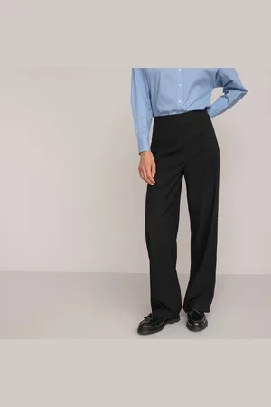 La Redoute Pantaloni Larghi, In Crêpe Con Satin Donna Taglie 42 (IT) - 38 (FR)