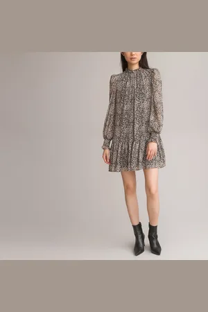 La Redoute Abito Corto Svasato, Stampa Animalier Donna Taglie 44 (IT) - 40 (FR)
