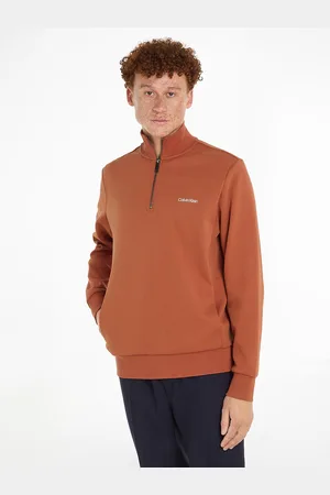 Calvin Klein Maglione Collo Alto Micro Logo Cerniera Uomo Taglie S