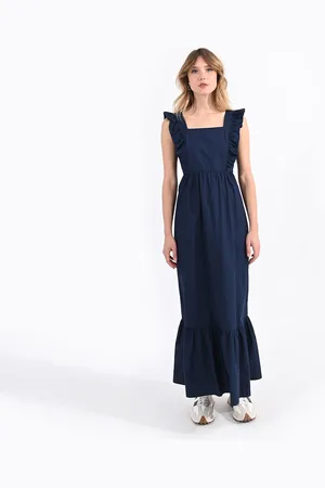 Molly Bracken Abito Lungo Con Volant Donna Taglie S