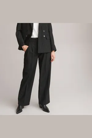 La Redoute Pantaloni Larghi A Righe Con Pieghe Donna Taglie 42 (IT) - 38 (FR)