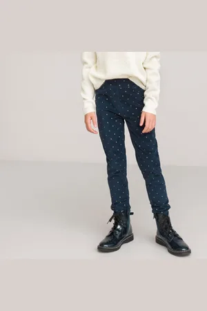 La Redoute Pantaloni Jegging Stampa Stelle In Velluto Bambina Taglie 12 anni - 150 cm