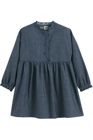 La Redoute Abito In Denim Leggero A Maniche Lunghe Taglie 12 mesi - 74 cm
