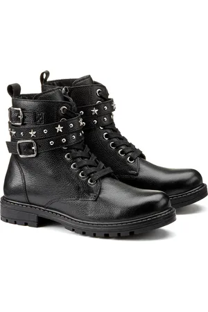 La Redoute Stivaletti Alti In Pelle Con Lacci Spirito Rock Bambina Taglie 26