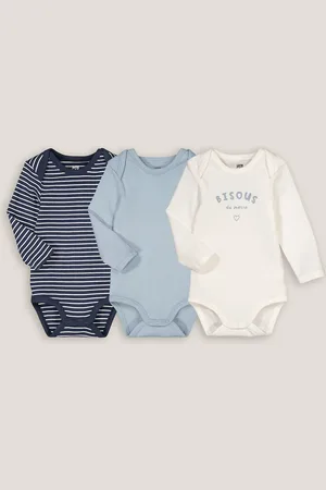 La Redoute Confezione Da 3 Body Maniche Lunghe Taglie 3 mesi - 60 cm