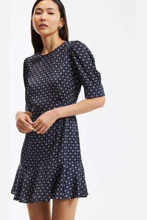 La Redoute Abito Corto In Satin, Motivo Grafico Donna Taglie 40 (IT) - 36 (FR)