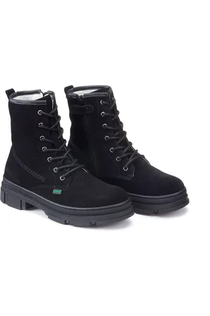 Kickers Stivaletti In Pelle Con Lacci Kick Goji Bambina Taglie 33