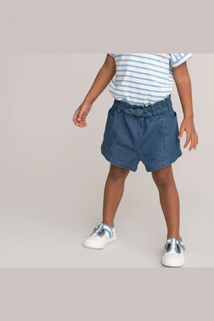 La Redoute Shorts Paper Bag In Denim Leggero Bambina Taglie 3 mesi - 60 cm