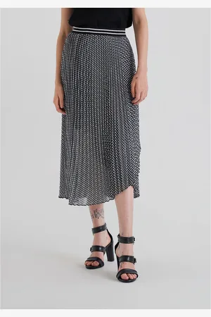 IKKS Gonna Plissettata Stampa Grafica Donna Taglie 46 (IT) - 42 (FR)