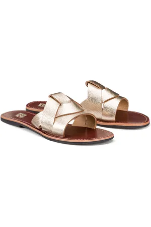 La Redoute Ciabattine In Pelle Metallizzata Donna Taglie 36