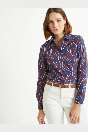 ANNE WEYBURN Camicia, Stampa Geometrica, Maniche Lunghe Donna Taglie 42 (IT) - 38 (FR)