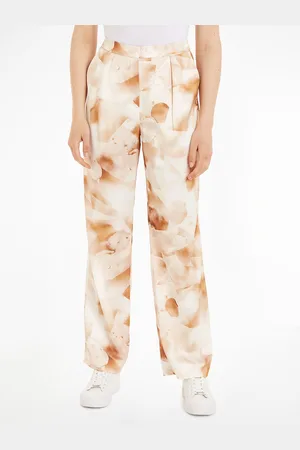 Calvin Klein Pantaloni Larghi Fantasia Donna Taglie 40 (IT) - 36 (FR)