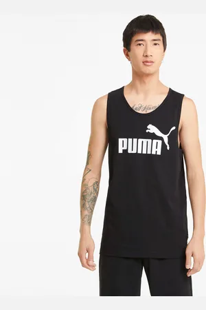 PUMA Top Senza Maniche, Scollo Rotondo, Puro Cotone Uomo Taglie S