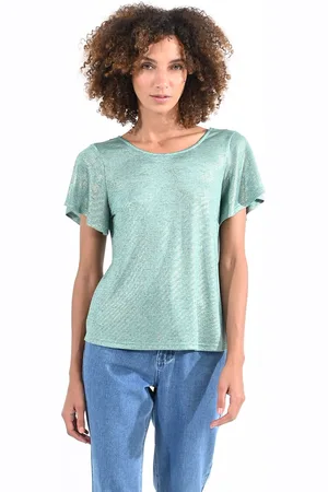 Molly Bracken T-shirt Girocollo Dorso Incrociato Donna Taglie S