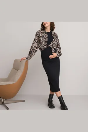 La Redoute Abito Premaman Smanicato, In Cotone Biologico Donna Taglie L