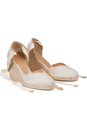 Castaner Espadrillas Con Zeppa In Tela Chiara Donna Taglie 39