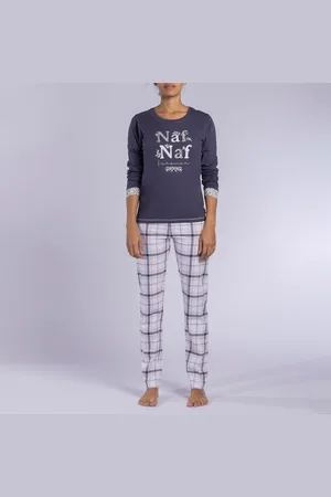Naf-naf Pigiama Lungo In Jersey Cotone, Poésie Donna Taglie L