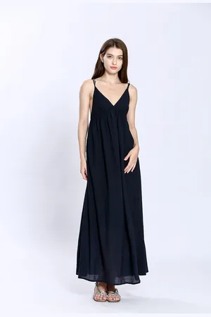 See u soon Abito Lungo Scollo A V, Spalline Catena Donna Taglie 2(M)