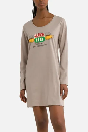 Friends Camicia Da Notte In Cotone Donna Taglie S
