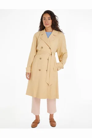 Tommy Hilfiger Trench Lungo Fluido Maniche Lunghe Donna Taglie 40 (IT) - 36 (FR)