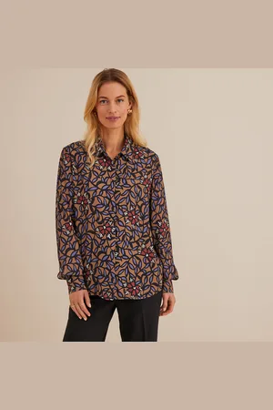 ANNE WEYBURN Camicia, Fantasia Floreale, Maniche Lunghe Donna Taglie 40 (IT) - 36 (FR)
