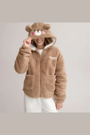 La Redoute Giacca Homewear Con Cappuccio, Orsetto Ricamato Bambina Taglie 10 anni - 138 cm