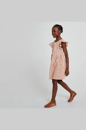 La Redoute Abito Maniche Corte Stampa Vichy Bambina Taglie 10 anni - 138 cm