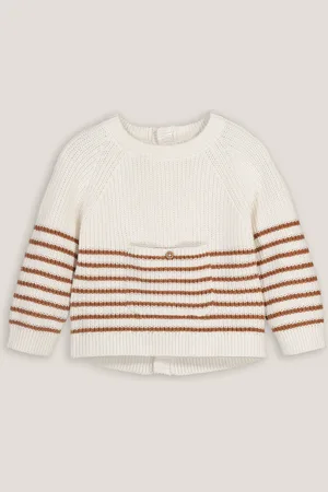 La Redoute Maglione Girocollo In Grossa Maglia, Bottone Dietro Taglie 1 mese - 54 cm