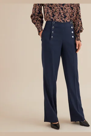 ANNE WEYBURN Pantaloni Larghi A Ponte, Vita Alta Donna Taglie 44 (IT) - 40 (FR)