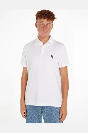 Tommy Hilfiger Polo Dritta Con Logo Ricamato Uomo Taglie L