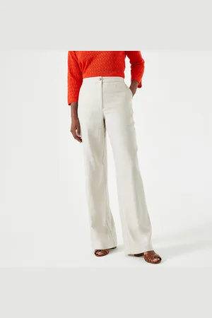 ANNE WEYBURN Pantaloni Larghi, Misto Lino Donna Taglie 46 (IT) - 42 (FR)