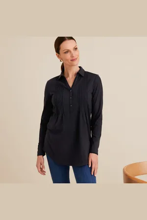 ANNE WEYBURN T-shirt Collo Polo, Camicia Maniche Lunghe Donna Taglie 38/40 (IT) - 34/36 (FR)
