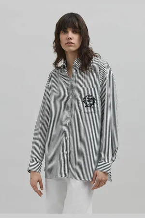 IKKS Camicia A Righe Oversize A Maniche Lunghe Donna Taglie 46 (IT) - 42 (FR)