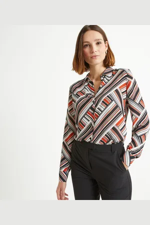 ANNE WEYBURN Camicia Fantasia Grafica, Maniche Lunghe Donna Taglie 42 (IT) - 38 (FR)