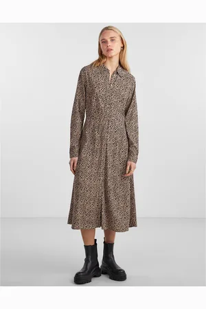 Pieces® Abito Camicia Leopardato Donna Taglie XS