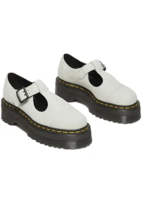 Dr. Martens Mary Jane Con Platform Bethan Pelle Tumbled Nubuck Donna Taglie 38