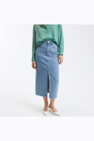 La Redoute Gonna Dritta Lunga In Denim Donna Taglie 46 (IT) - 42 (FR)