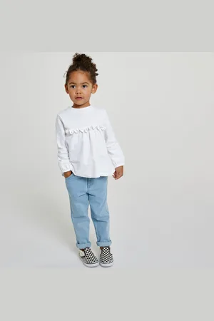 La Redoute Confezione Da 2 T-shirt Maniche Lunghe Con Volant Bambina Taglie 6 mesi - 67 cm
