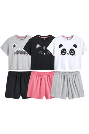 La Redoute Confezione Da 3 Pigiama Corti, Motivi Animali Bambina Taglie 10 anni - 138 cm