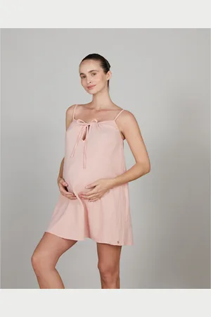 Cache Coeur Camicia Da Notte Premaman Cotone Garzato Trousseau Donna Taglie M