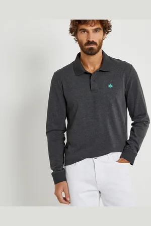La Redoute Polo A Maniche Lunghe, Ricamata In Puro Cotone Biologico Uomo Taglie S