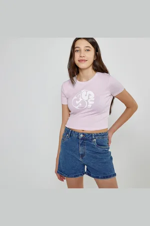 La Redoute T-shirt Cropped Stampa Davanti Bambina Taglie XXXS