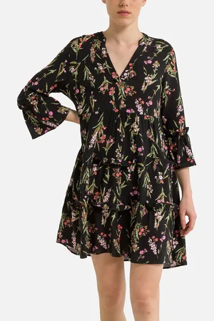 VERO MODA Abito Fluido Stampato, Scollo A V Donna Taglie XS