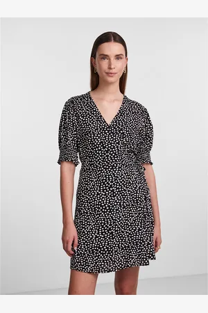 Pieces® Abito A Portafoglio A Pois Donna Taglie S