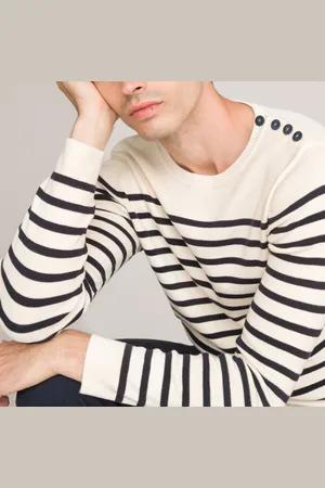 La Redoute Pull Alla Marinara In Cotone Biologico, Signature Uomo Taglie 3XL