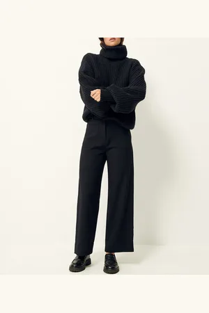 Sessun Pantaloni Larghi Vita Alta Donna Taglie 42 (IT) - 38 (FR)