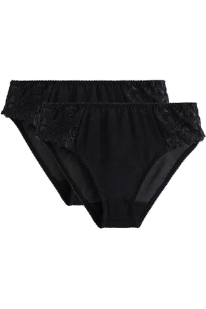 ANNE WEYBURN Confezione Da 2 Slip In Tulle Tinta Unita E Tulle Ricamato Lyssa Donna Taglie 38/40 (IT) - 34/36 (FR)