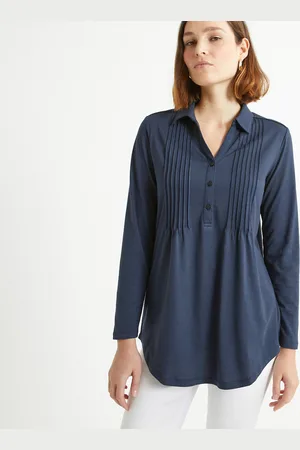 ANNE WEYBURN T-shirt Collo Polo, Camicia Maniche Lunghe Donna Taglie 38/40 (IT) - 34/36 (FR)
