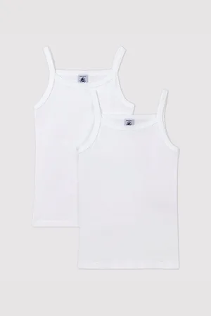 Petit Bateau Confezione Da 2 Top Intimi Con Spalline Bambina Taglie 3 anni - 94 cm