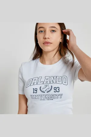 La Redoute Confezione Da 2 T-shirt Cropped, Motivo Stile Campus Bambina Taglie S